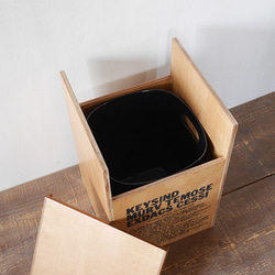 おしゃれ ダストボックス No.6 ホワイト 木製 ごみ箱 6L BREA-1279-WH 3枚目の画像