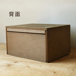 木製 救急箱 フタ付き木箱 小物入れ  BREA-1275Ｈ 4枚目の画像