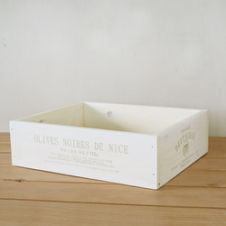木箱 カントリーボックスNo.4 小 ホワイト　BREA-304WHB 2枚目の画像