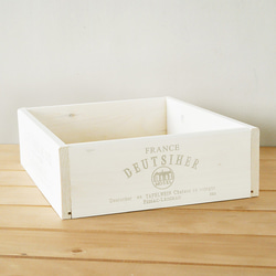 木箱 カントリーボックスNo.4 小 ホワイト　BREA-304WHB 3枚目の画像