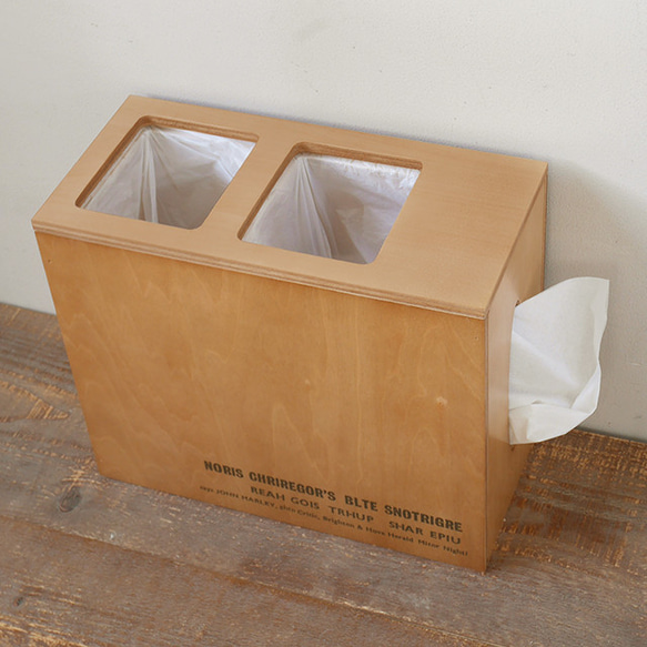 分別ダストボックス＆ティッシュケース ゴミ箱 BREA-1582 1枚目の画像