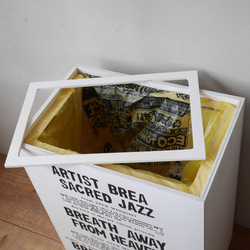 おしゃれ ゴミ箱 45L ダストボックス ホワイトA BREA-1599WH 3枚目の画像