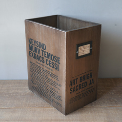 おしゃれ 木製 アンティーク ダストボックス 3枚目の画像