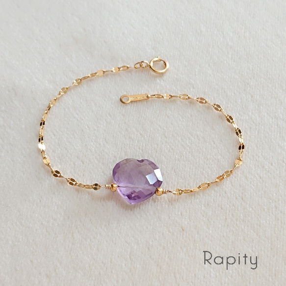 ラベンダーカラーオパールのブレスレット☆ギラギラ14kgf