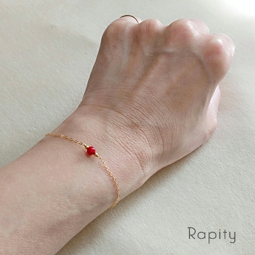 14kgf☆一粒赤珊瑚 ブレスレット ブレスレット Rapity 通販