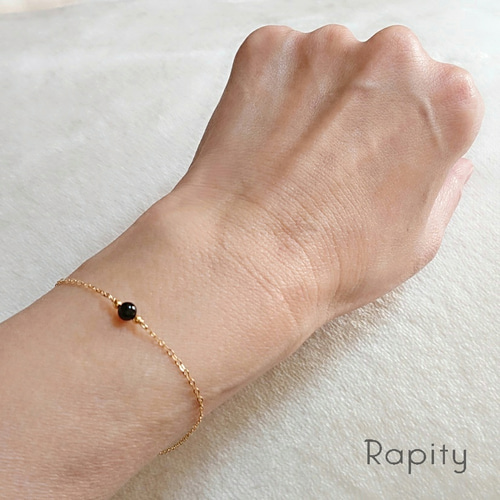 14kgf☆一粒オニキス ブレスレット ブレスレット Rapity 通販