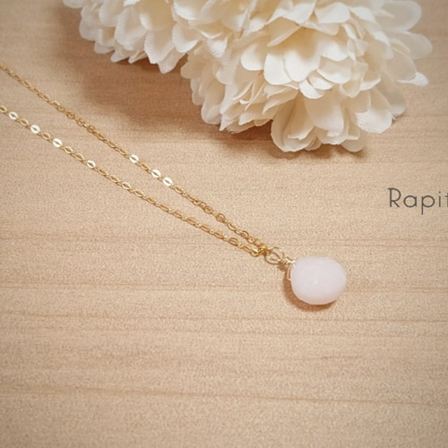 14kgf☆天然石ピンクオパール ネックレス ネックレス・ペンダント