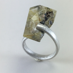 ルチルクォーツ シルバーリング  Rutile quartz silver ring 4枚目の画像
