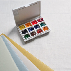 【現貨】初學水彩體驗組 - 12色顏料分裝和水彩本 第2張的照片