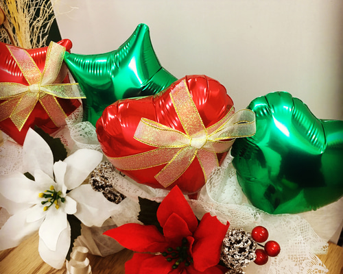 バルーン　プレゼント♡ クリスマス♡クリスマスバルーン♡ミニ卓上バルーン♡バルーン♡風船