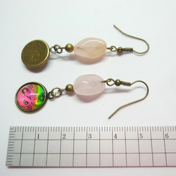 om 天然石ピアス・モルガナイトA 3枚目の画像