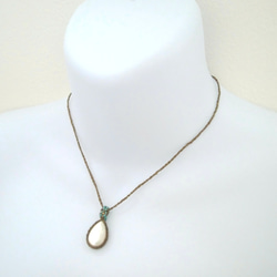 マザーオブパール マクラメ編みネックレス 4枚目の画像