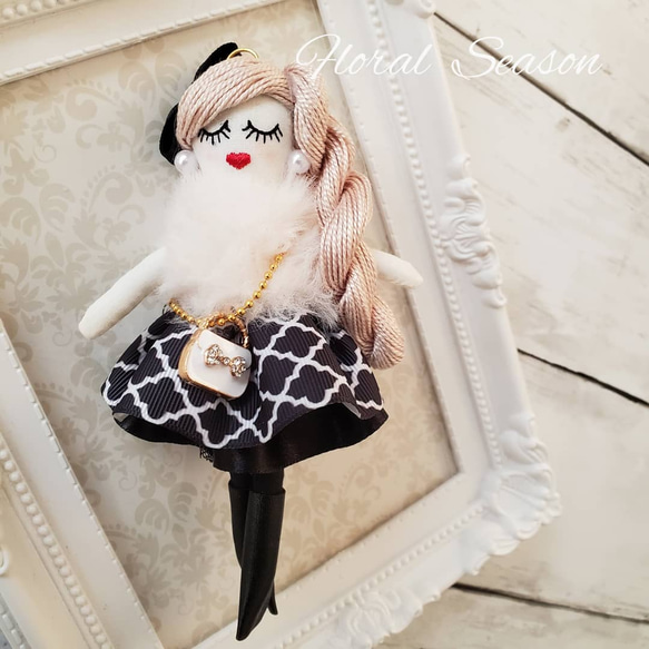 ホワイトふわふわルルベちゃん バッグチャーム Floral Season 通販 