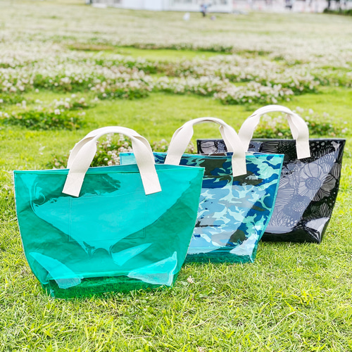 52 BYHIKARUMATSUMURA 立体PVCトートバッグ クリアグリーン クリア