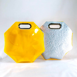 [PVC透明及特殊輕質材質]貝殼袋（黃色） 第1張的照片