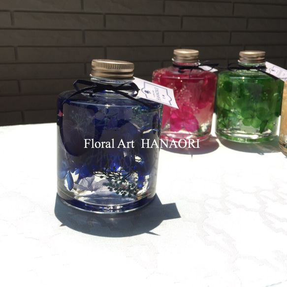 ハーバリウム 『 4coler jewelry - Stacking bottle - 』イエロー 4枚目の画像