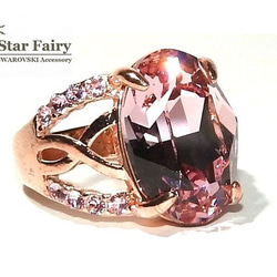 ☆ 新作 ☆ SWAROVSKI ライトローズ ジュエリーリング Ⅲ 1枚目の画像