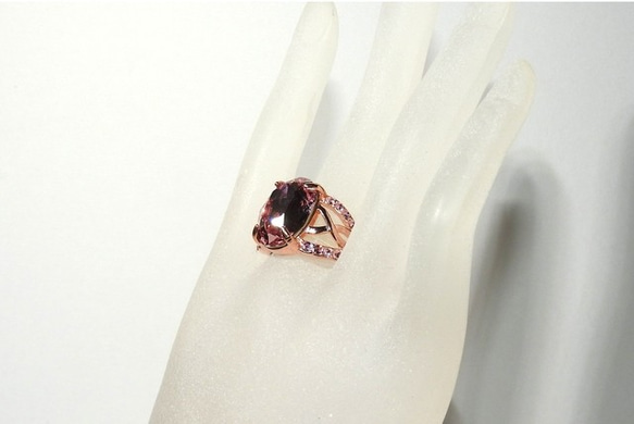 ☆ 新作 ☆ SWAROVSKI ライトローズ ジュエリーリング Ⅲ 4枚目の画像