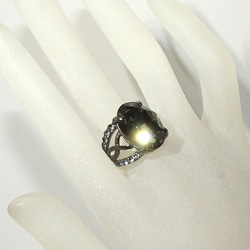 ☆ 新作 ☆ SWAROVSKI ブラックダイヤモンド ジュエリーリング Ⅲ 4枚目の画像