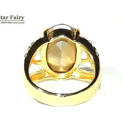 ☆ 新作 ☆ SWAROVSKI バーガンディ ジュエリーリング Ⅲ 4枚目の画像