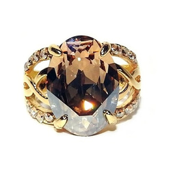 ☆ 新作 ☆ SWAROVSKI ゴールデンシャドー ジュエリーリング Ⅲ 2枚目の画像