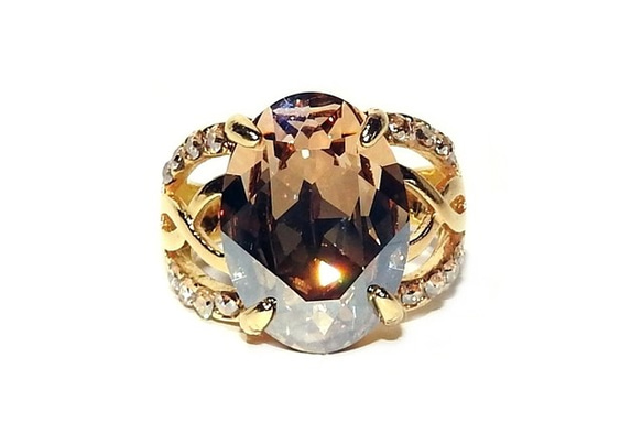 ☆ 新作 ☆ SWAROVSKI ゴールデンシャドー ジュエリーリング Ⅲ 2枚目の画像