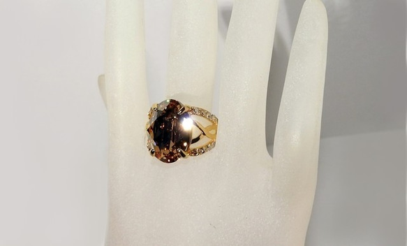 ☆ 新作 ☆ SWAROVSKI ゴールデンシャドー ジュエリーリング Ⅲ 5枚目の画像