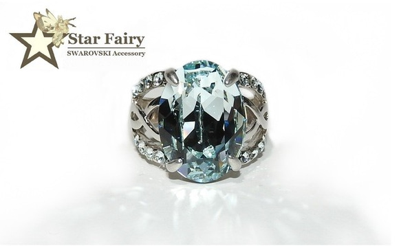 ☆ 新作 ☆ SWAROVSKI ライトアゾレ ジュエリーリング Ⅲ 2枚目の画像
