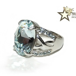 ☆ 新作 ☆ SWAROVSKI ライトアゾレ ジュエリーリング Ⅲ 3枚目の画像