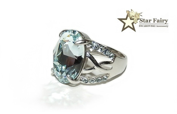 ☆ 新作 ☆ SWAROVSKI ライトアゾレ ジュエリーリング Ⅲ 3枚目の画像
