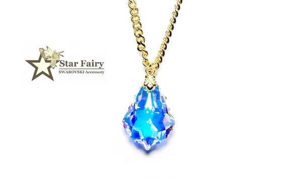 SWAROVSKI 22mm クリスタルAB ネックレス 1枚目の画像