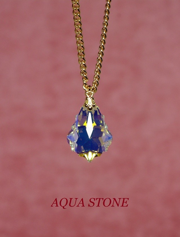 SWAROVSKI 22mm クリスタルAB ネックレス 4枚目の画像