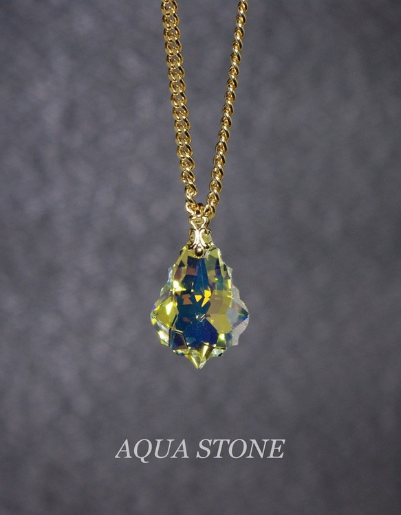 SWAROVSKI 22mm クリスタルAB ネックレス 5枚目の画像