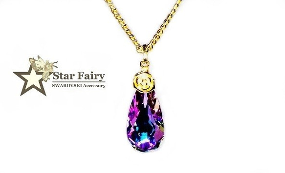 24mm スワロフスキーネックレス（クリスタルヴィトラルライト） 1枚目の画像