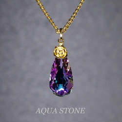 24mm スワロフスキーネックレス（クリスタルヴィトラルライト） 4枚目の画像