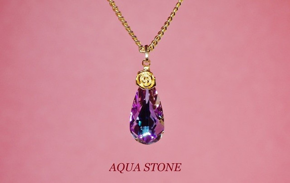 24mm スワロフスキーネックレス（クリスタルヴィトラルライト） 5枚目の画像