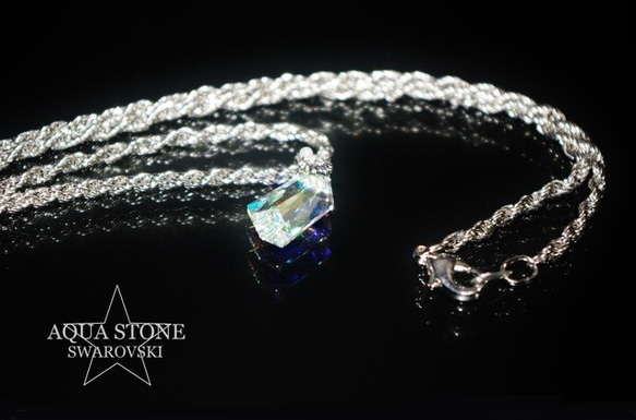 SWAROVSKI ネックレス / 18mmクリスタルAB 1枚目の画像