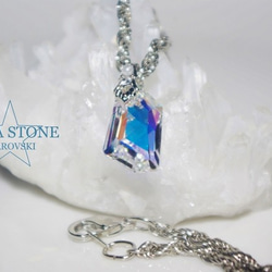 SWAROVSKI ネックレス / 18mmクリスタルAB 4枚目の画像