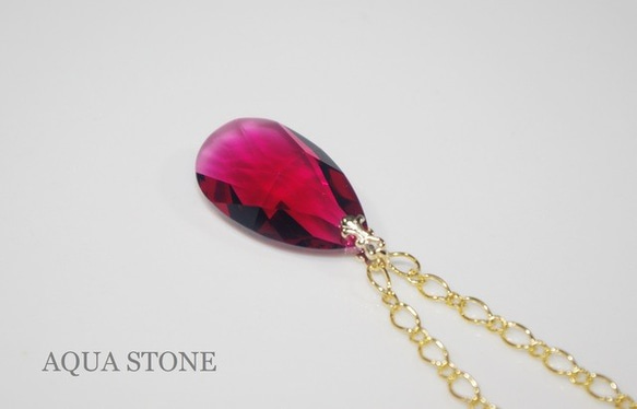 SWAROVSKI / ストラス　ボルドーネックレス 4枚目の画像