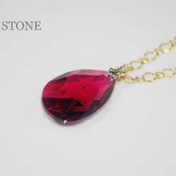 SWAROVSKI / ストラス　ボルドーネックレス 5枚目の画像