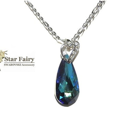☆ 新作 ☆ SWAROVSKI バミューダブルー ネックレス 3枚目の画像