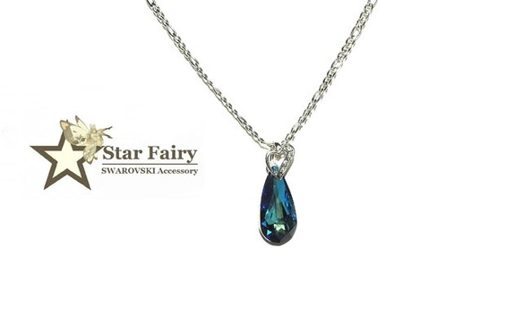 ☆ 新作 ☆ SWAROVSKI バミューダブルー ネックレス 5枚目の画像