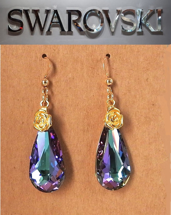 ☆ 新作 ☆ SWAROVSKI ヴィトラルライトピアス 5枚目の画像