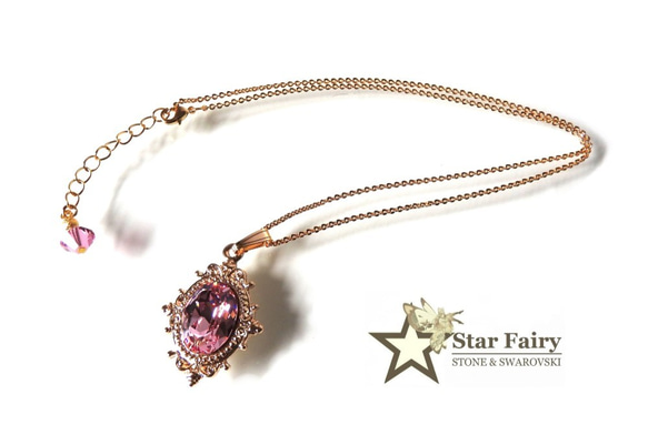 ☆ 新作 ☆ ライトローズ 18KGP ネックレス 1枚目の画像