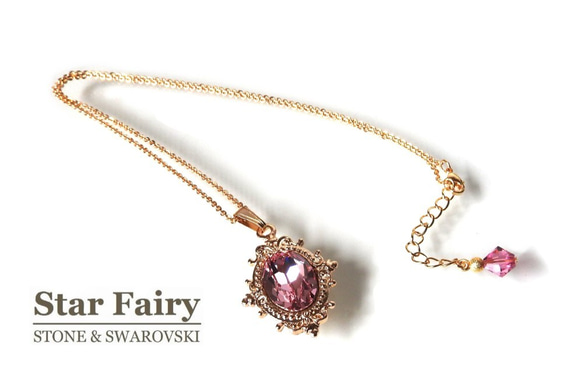 ☆ 新作 ☆ ライトローズ 18KGP ネックレス 2枚目の画像