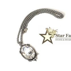 ☆ 新作 ☆ 25mm ×18mm スワロ クリスタル ペンントトップ / ネックレス 6枚目の画像