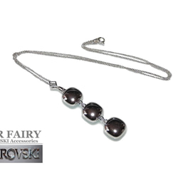 ☆ 新作 ☆ SWAROVSKI アクアマリン スクエア3連 ネックレス 4枚目の画像