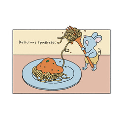 スパゲッティが食べたいネズミくん ブローチ 8枚目の画像