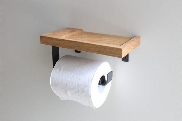 toilet paper holderⅡ【ホワイトオーク/左差し】 7枚目の画像