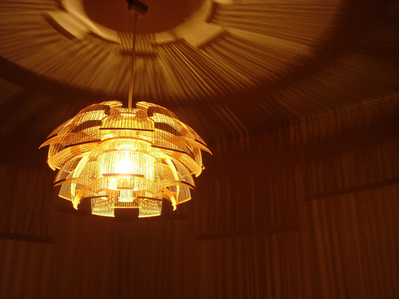 Creema限定 ポイントアップ Sen lamp Hokore 誇れ 竹 影と光